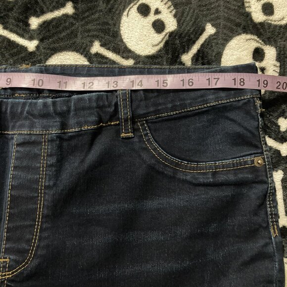 RICKI'S Plus-size dark blue denim capri pants VINTAGE sz 14 XL 1X XXL 2X capris - Picture 5 of 11